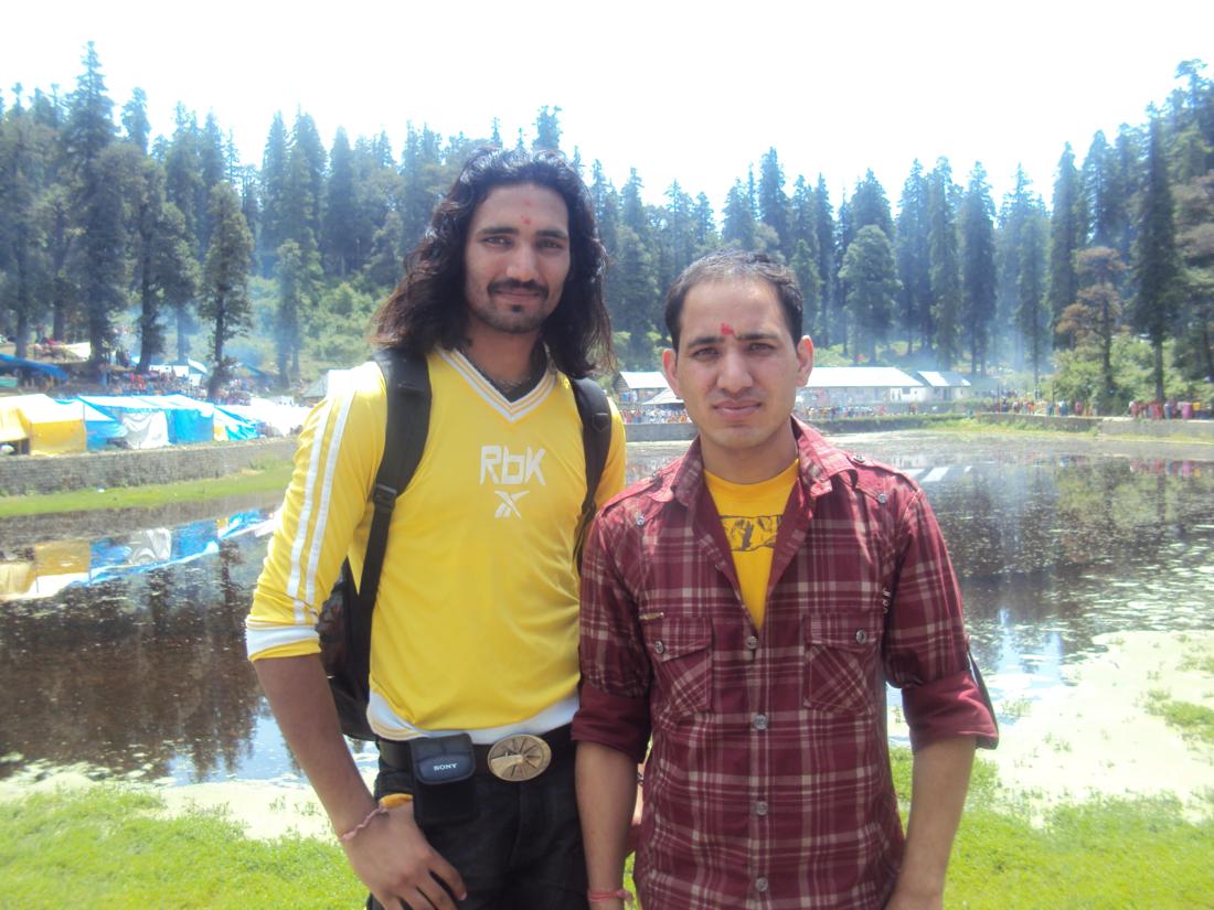 Jivan Lal and Inder Singh At Kamrunag Lake Mandi Distt.
