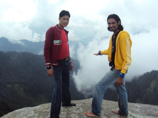 2850 meters heigh Hilly Place Touching the clouds shikari mata mandi Himachal